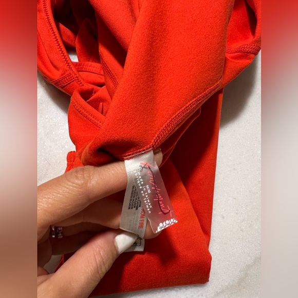 FREE PEOPLE MOVEMENT let’s bounce Onesie Medium Orange - Picture 5 of 10